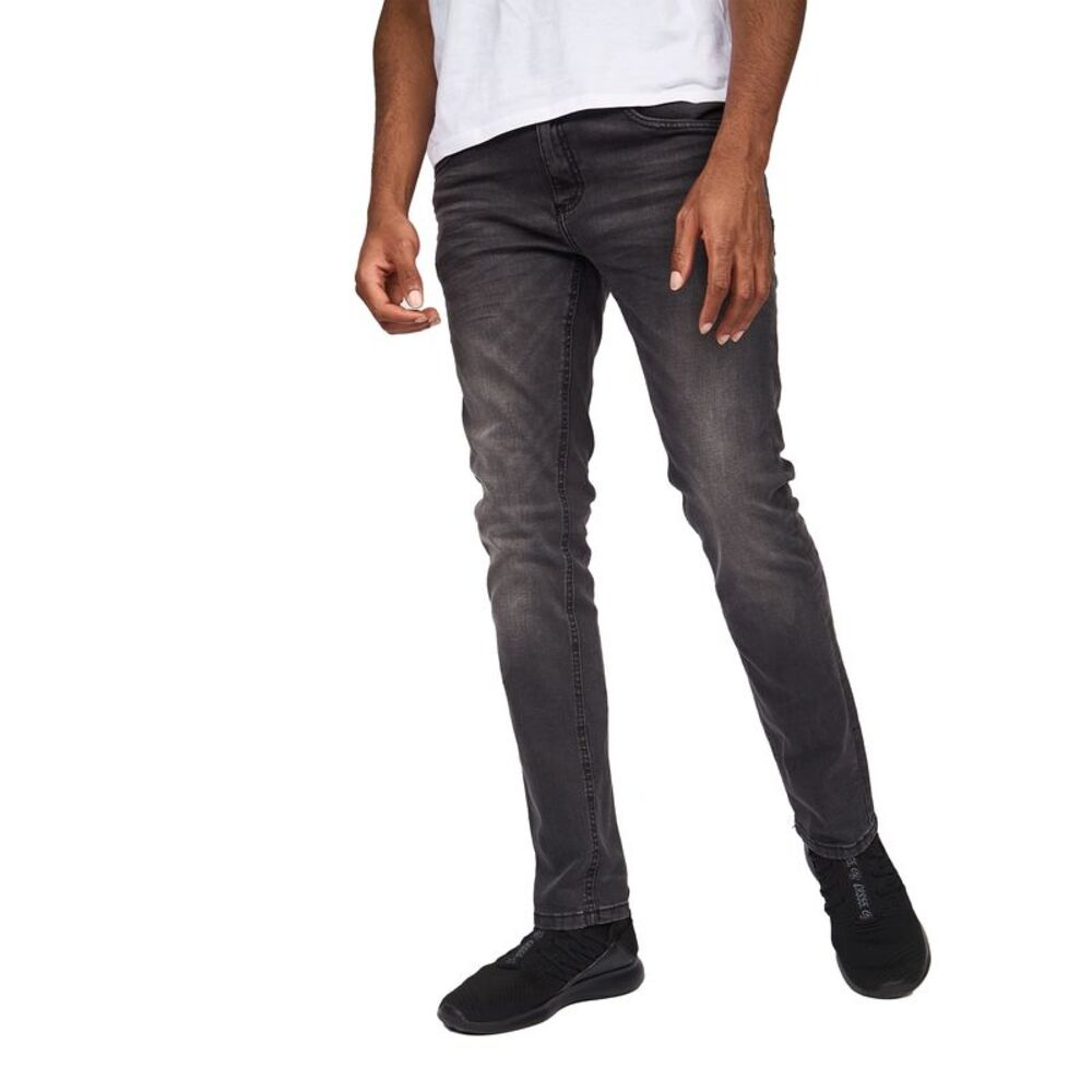 Crosshatch Mens Svelte Stretch Jeans / Dark Grey